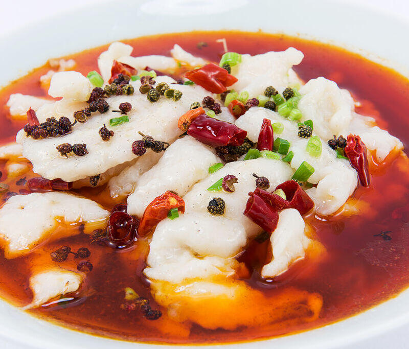 Tender Authentic Poach Fish In Hot Sacue