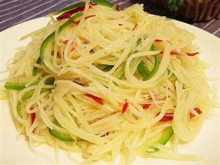 Shredded Potato W. Vinegar And Chili