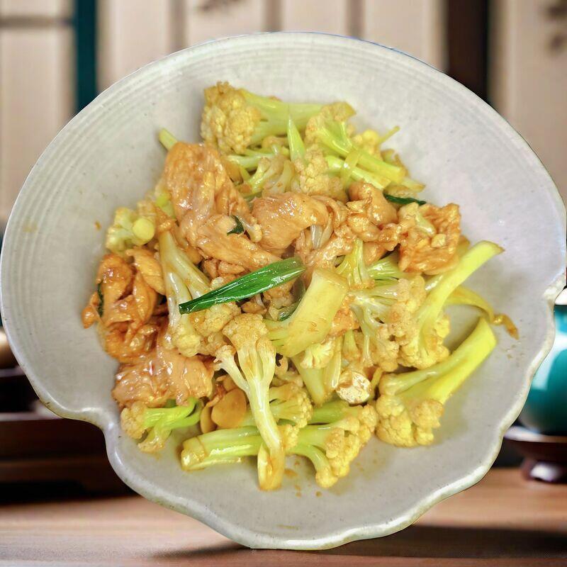 Stir-fried Organic Cauliflower