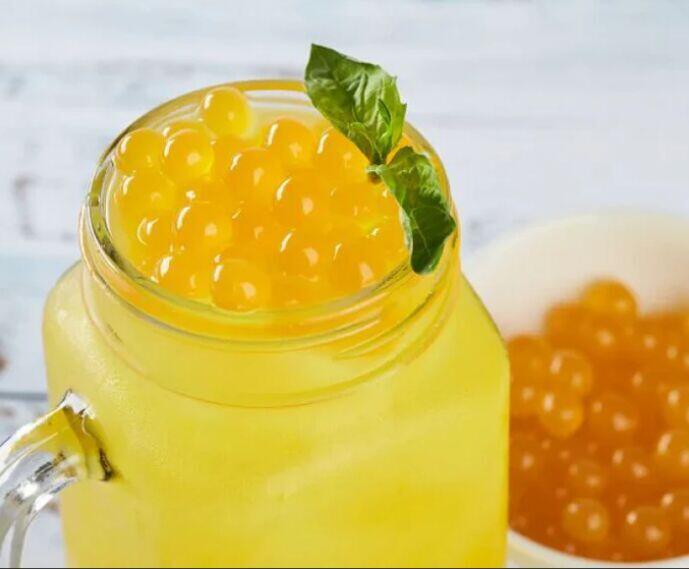Passion Fruit Juice W. Popping Boba